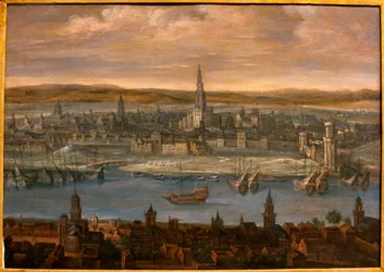 View of Seville - Painting attributed to Louis de Caulery, beginning 17th century - Museum of Fine Arts of Seville, Spain