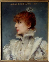 Portrait of Henriette Rosine Bernard dit Sarah Bernhardt, Societary of the Comedie Francaise