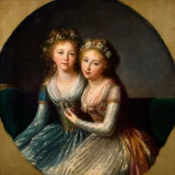 Portrait of the Daughters of Emperor Paul I, 1796