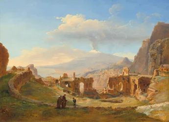 The Roman Theater at Taormina, 1828