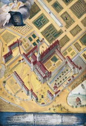 Port-Royal des Champs Abbey, general view, by Louise-Magdeleine Hortemels, France