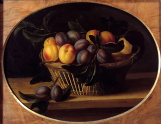 Still Life with Peaches and Plums