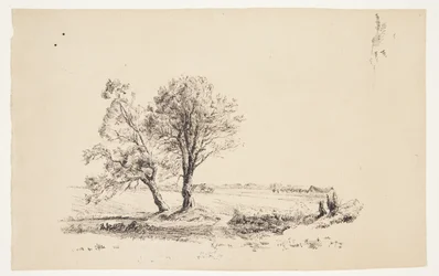 Landscape with Willow Trees by a Stream
