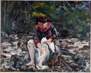 Girl in the Brook