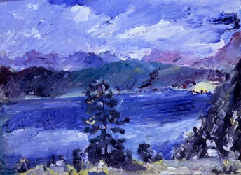 Lake Walchen with Larch