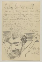 Lovis Corinth to Carl Strathmann: Postcard, Postmarked January 16, 1903