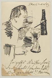 Lovis Corinth to Carl Strathmann: Postcard, Postmarked April 20, 1903