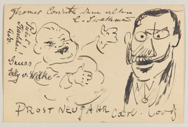 Lovis Corinth to Carl Strathmann: Postcard, Postmarked December 27, 1904