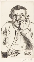 Portrait of a Man Smoking