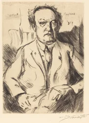 Portrait of the dramatist and novelist Gerhart Hauptmann