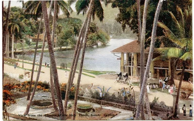 View from the Temple of the Holy Tooth, Kandy, Ceylon, c.1900-20