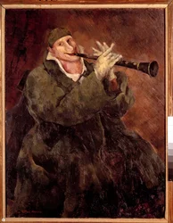 Grock Playing the Trumpet