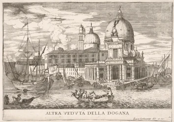 Plate 61: View of the customs house Dogana da Mar at the confluence of the Grand Canal, 1703