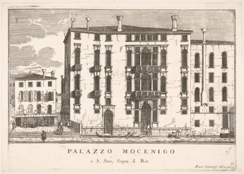 Plate 91: View of the Mocenigo Palace in Campo San Stae, Venice, 1703, from The buildings, 1703