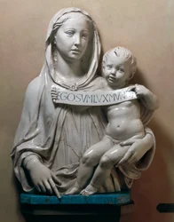 Holy Virgin with Infant Saviour holding scroll