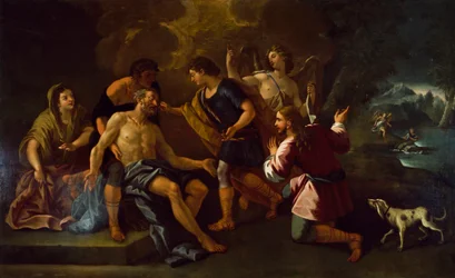 Painting by Luca Giordano Preserved in Alvito Town Hall, Lazio, Italy