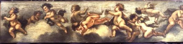 Putti disporting