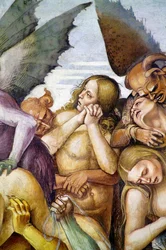 Damned in hell, from Last Judgment fresco cycle