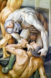 Damned in hell, from Last Judgment fresco cycle