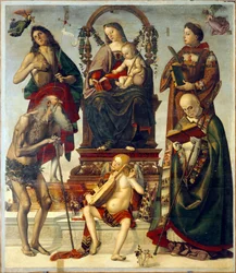Pala of St Onuphrius, Madonna and Child with Saints