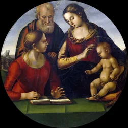 The Holy Family with Saint