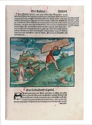 Illustration from the Old Testament, Part II, Joshua - Esther, from the Bible translated by Martin Luther, Wittenberg, 1524