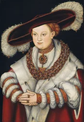 Portrait of Magdalena of Saxony, Wife of Elector Joachim II of Brandenburg