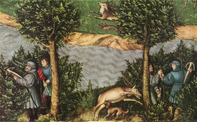 A Stag Hunt with the Elector Friedrich the Wise (detail)