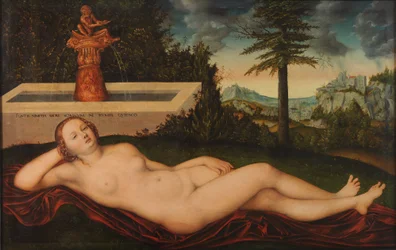 A nymph at a Fountain