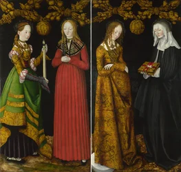 The Saints Genevieve and Apollonia and the Saints Christina and Ottilia