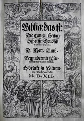 Cover Design of the Bible by Martin Luther, 1541