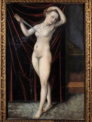 Lucrece giving himself death (Painting by Lucas Cranach)