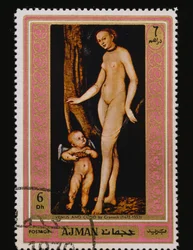 Postage stamp, Famous paintings (Nudes) series