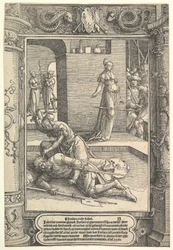 Jael Killing Sisera, ornamental frame
