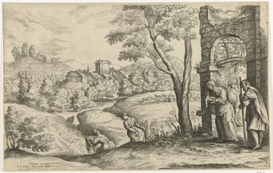 Landscape with the Holy Family and Two Midwives