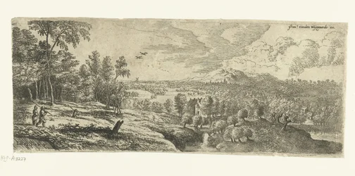 Landscape with Men Carrying Sticks (Brede landschappen)