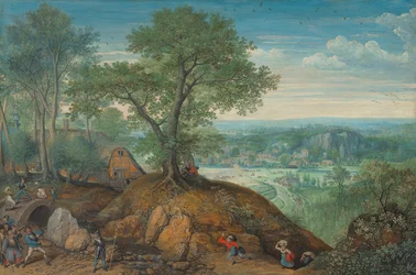 Extensive Landscape with Plundering Soldiers