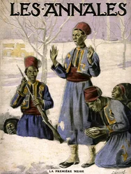 The First Snow: A Group of Senegalese Skirmishmen Discover the Snow (engraving)
