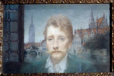 Portrait of Georges Rodenbach, Belgian poet (1855-1898) 1895