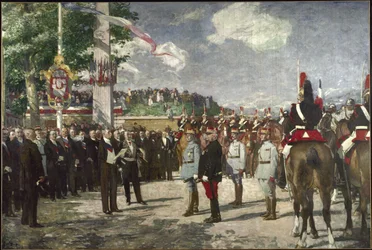 Reception at Porte Maillot for Marshals Foch and Joffre, July 14