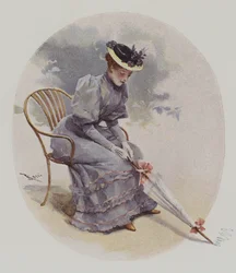 Seated Woman with an Umbrella