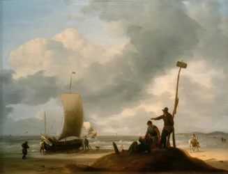 Beach with Fishing Boats