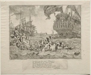 The Personification of Amsterdam Riding in Neptune