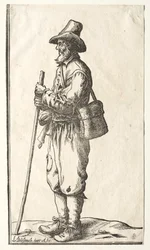 Beggar in Profile Toward Left