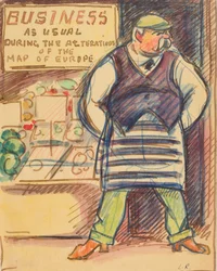 Business as Usual During the Alterations of the Map of Europe, c.1915