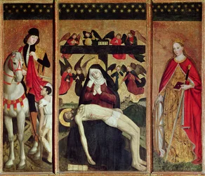 Triptych Depicting Pieta between St. Martin and St. Catherine, 1475