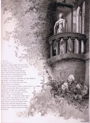 Juliet: Ah me! Romeo she speaks (illustration from Romeo and Juliet)