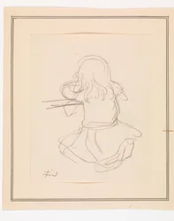 Seated Girl with Back Turned