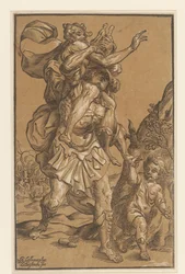 Aeneas Carrying His Father from Troy