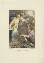 Allegorical Representation with Drawing, Writing, and Painting (Title Page for: M. Stuart, The Human, as He Appears on the Known Globe, 1802)